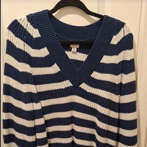A new day Blue/White Striped Sweater